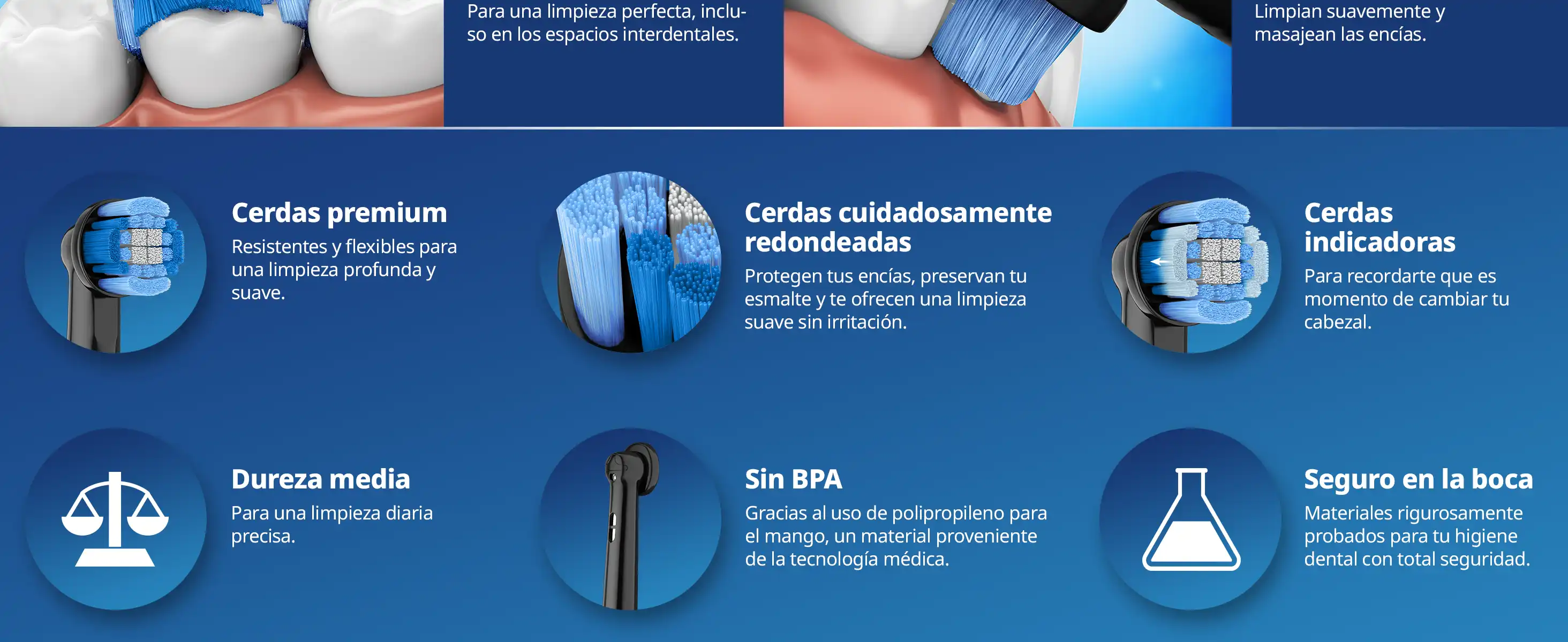demirdental Medium Aufsütze für Philips Sonicare Ersatzbürsten
