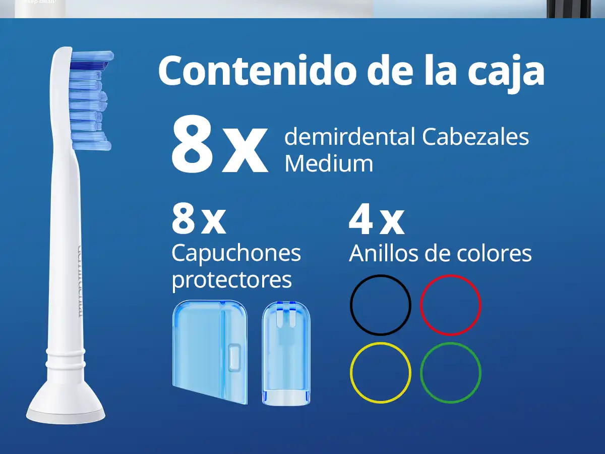 demirdental Medium Aufsütze für Philips Sonicare Ersatzbürsten