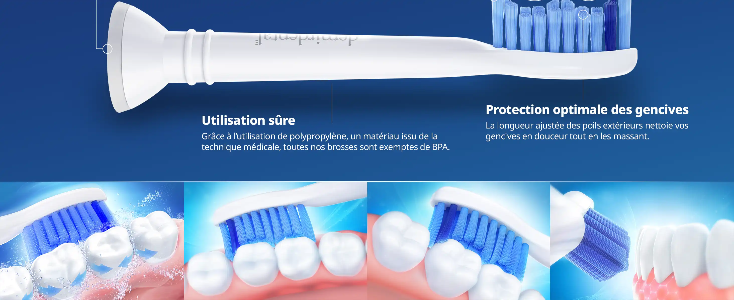 demirdental Medium Aufsütze für Philips Sonicare Ersatzbürsten