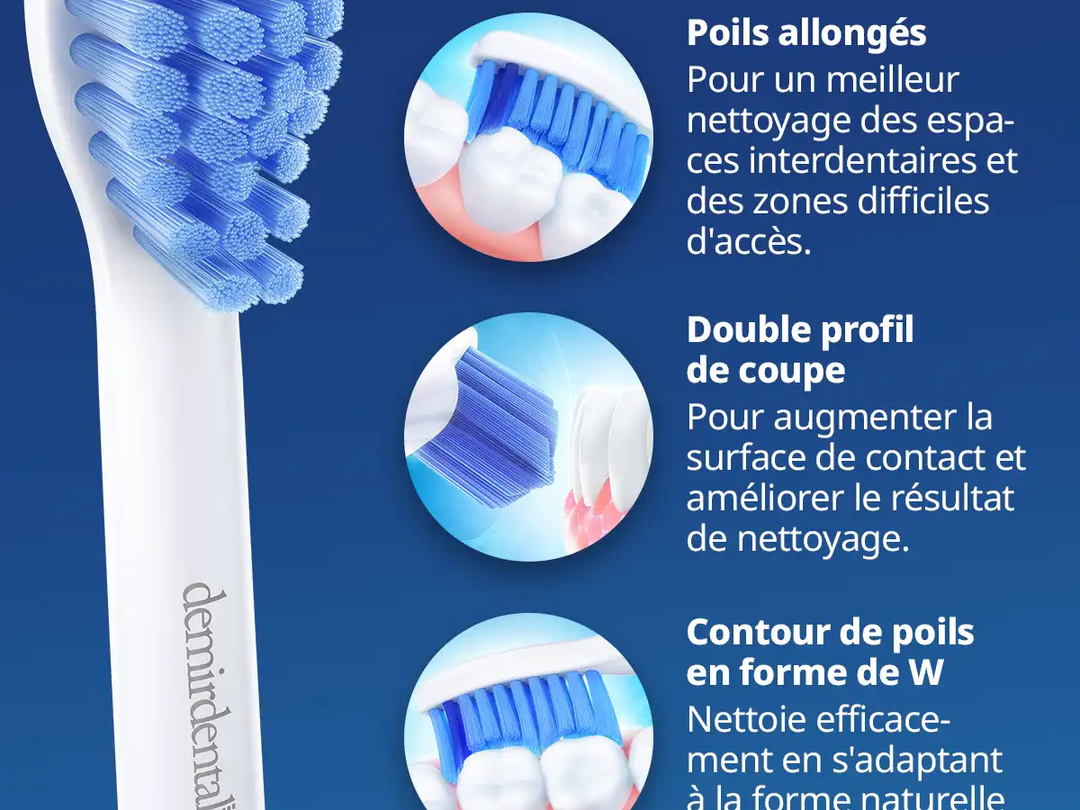 demirdental Medium Aufsütze für Philips Sonicare Ersatzbürsten