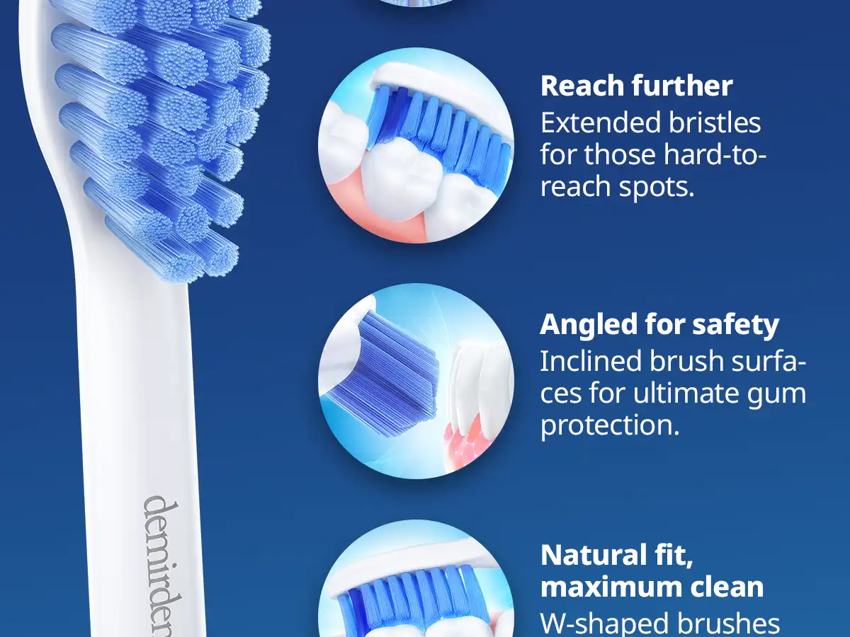 demirdental Medium Aufsütze für Philips Sonicare Ersatzbürsten