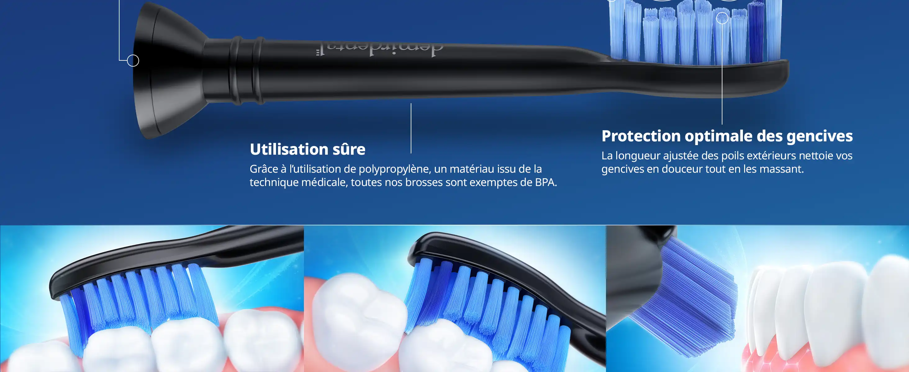 demirdental Medium Aufsütze für Philips Sonicare Ersatzbürsten