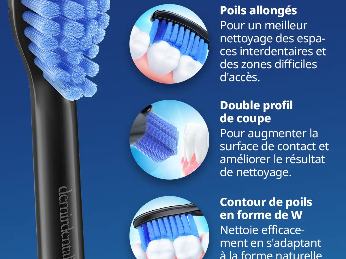 demirdental Medium Aufsütze für Philips Sonicare Ersatzbürsten