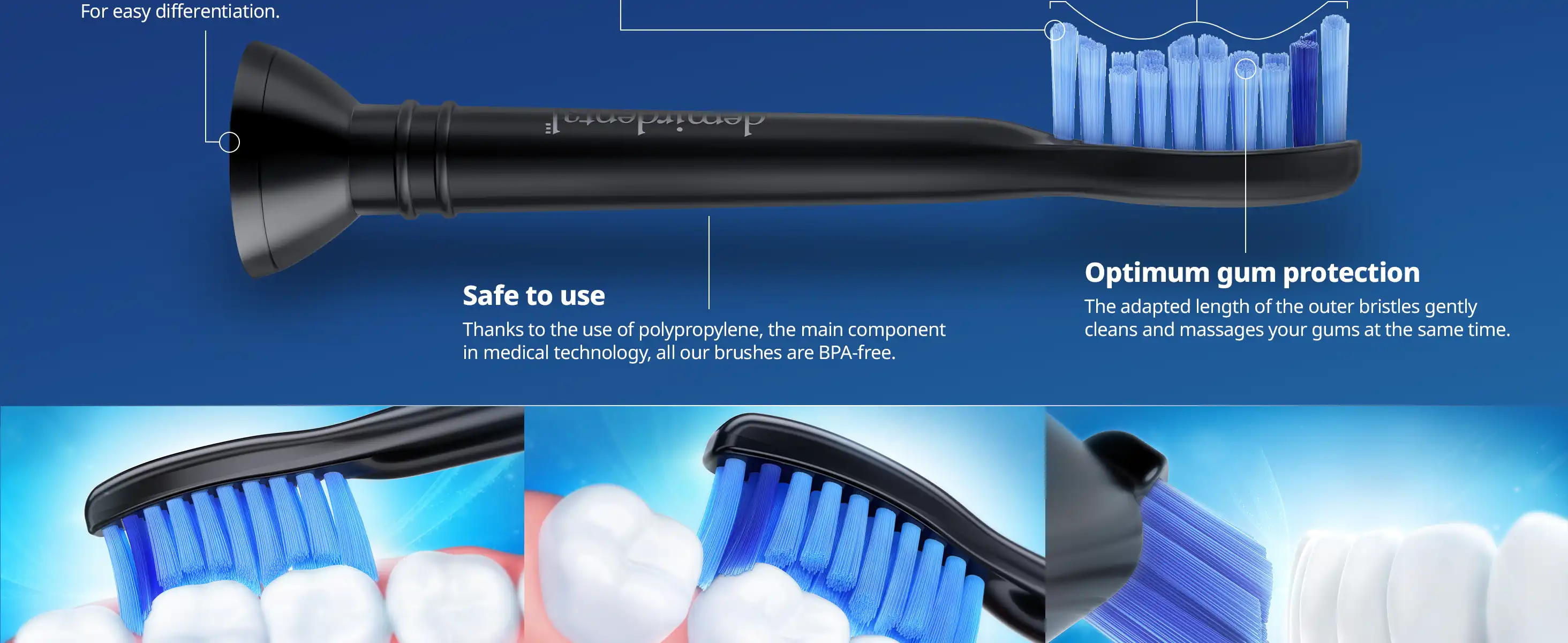 demirdental Medium Aufsütze für Philips Sonicare Ersatzbürsten