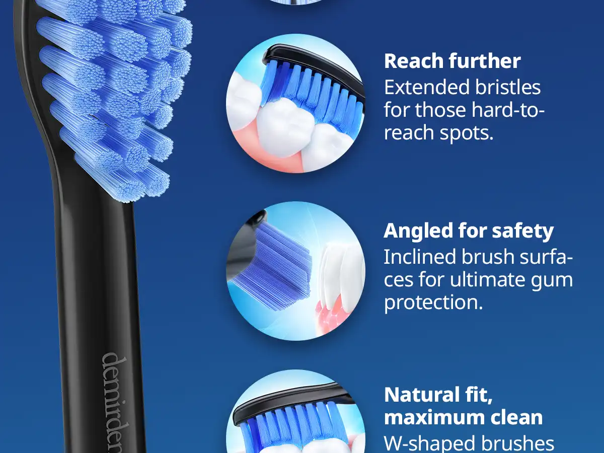 demirdental Medium Aufsütze für Philips Sonicare Ersatzbürsten