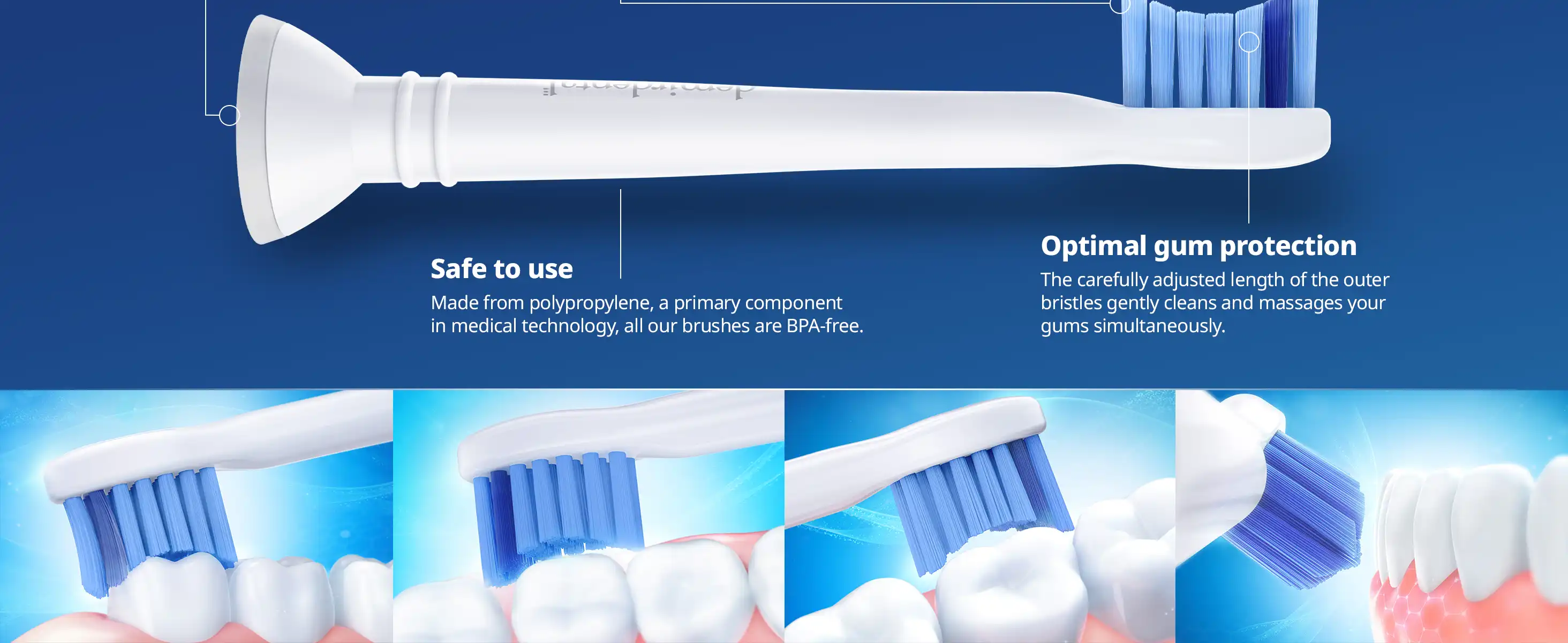 demirdental Medium AufsÃ&currentze fÃ¼r Philips Sonicare ErsatzbÃ¼rsten