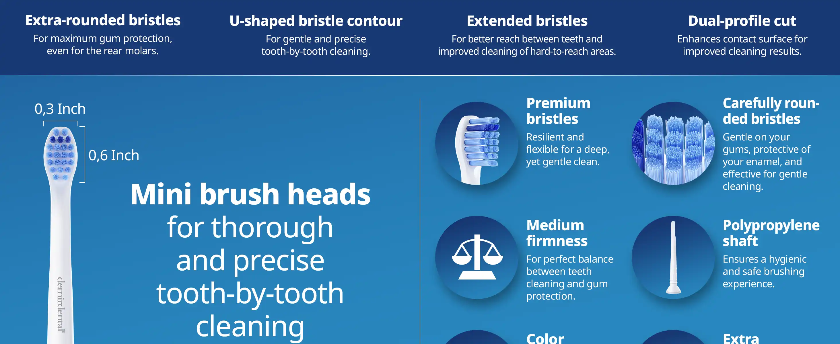 demirdental Medium AufsÃ&currentze fÃ¼r Philips Sonicare ErsatzbÃ¼rsten