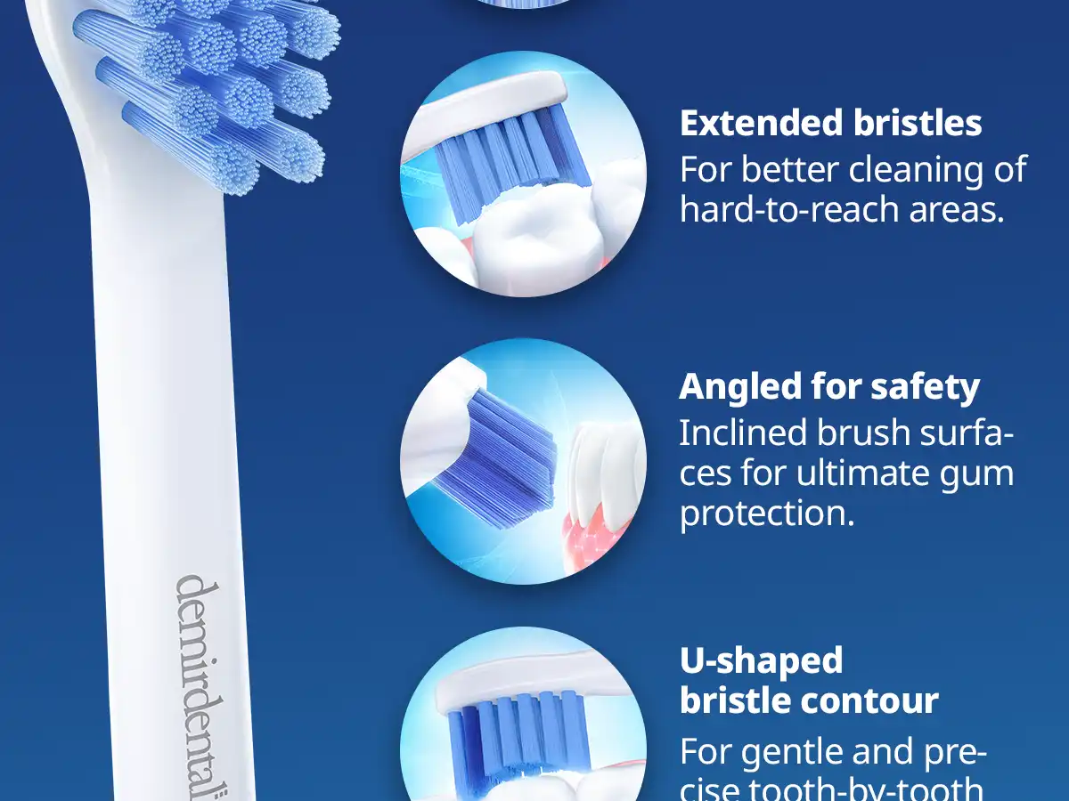 demirdental Medium AufsÃ&currentze fÃ¼r Philips Sonicare ErsatzbÃ¼rsten
