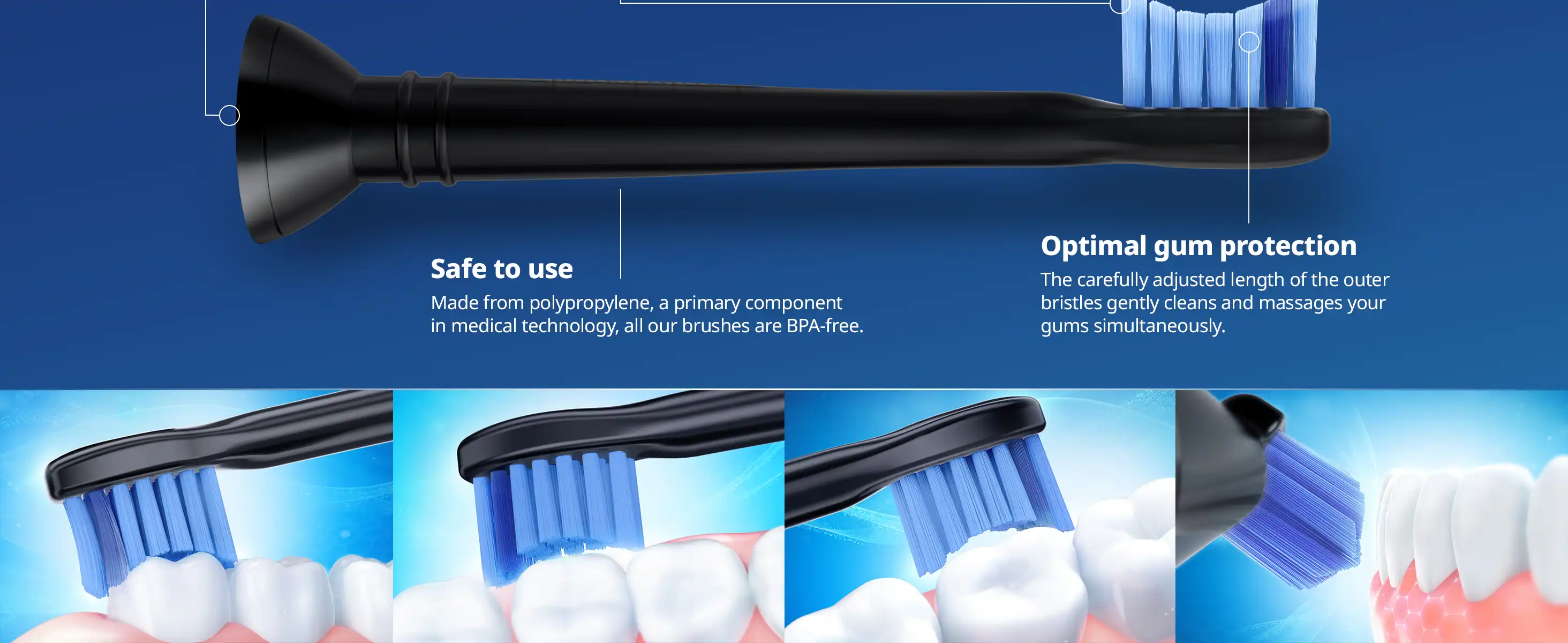demirdental Medium Aufsütze für Philips Sonicare Ersatzbürsten