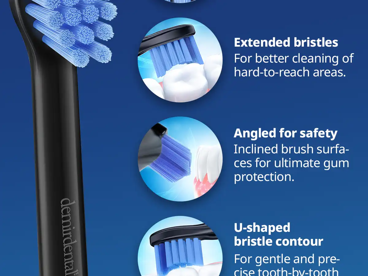 demirdental Medium Aufsütze für Philips Sonicare Ersatzbürsten