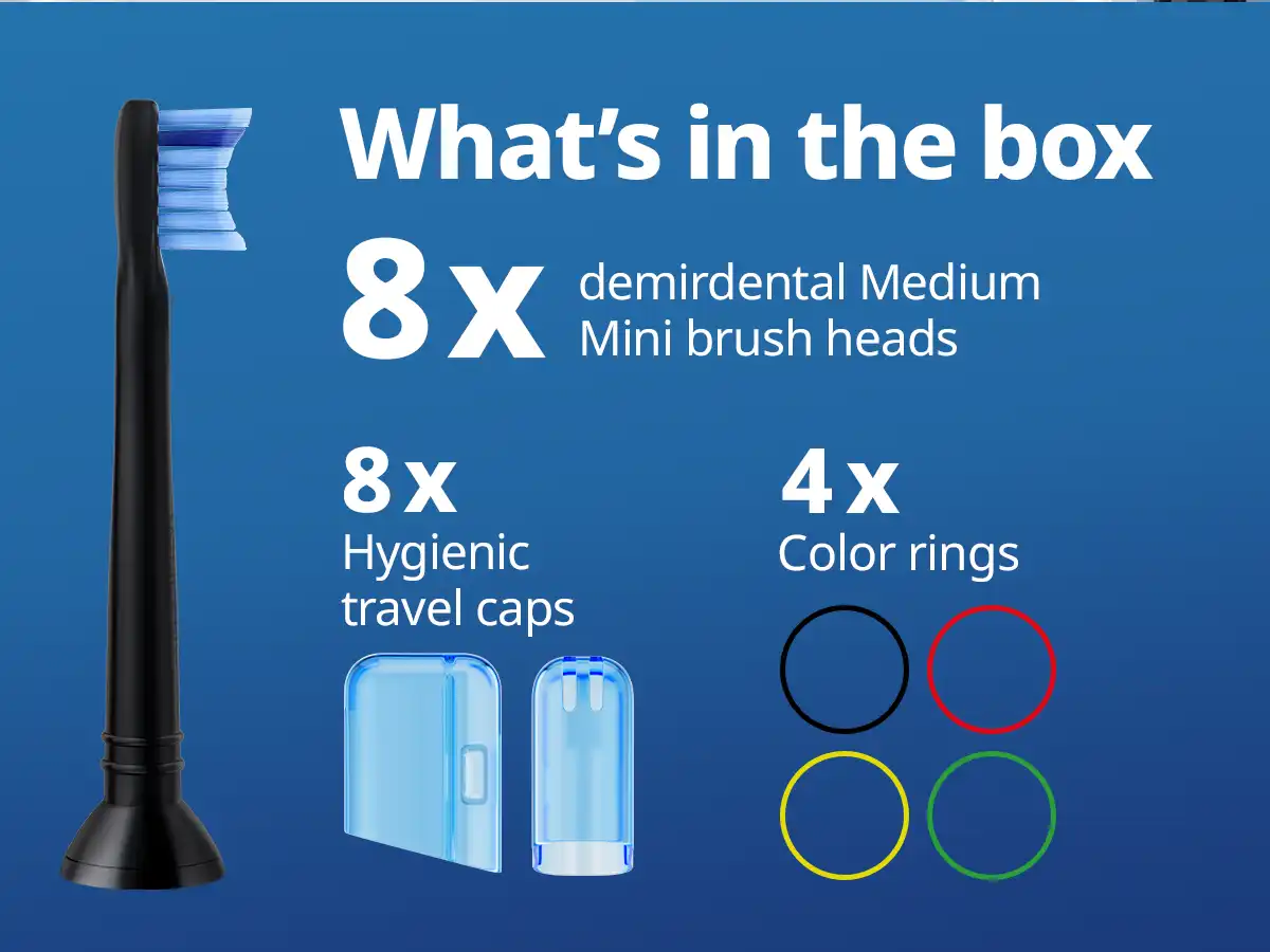 demirdental Medium Aufsütze für Philips Sonicare Ersatzbürsten