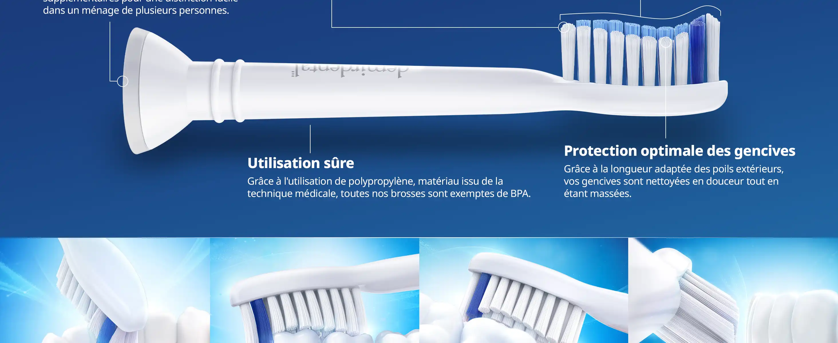 demirdental Medium Aufsütze für Philips Sonicare Ersatzbürsten