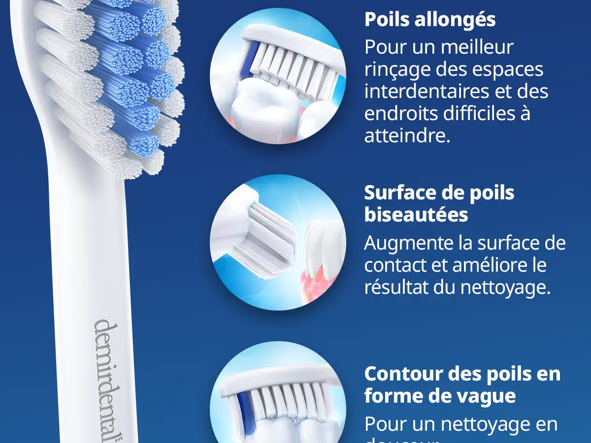 demirdental Medium Aufsütze für Philips Sonicare Ersatzbürsten