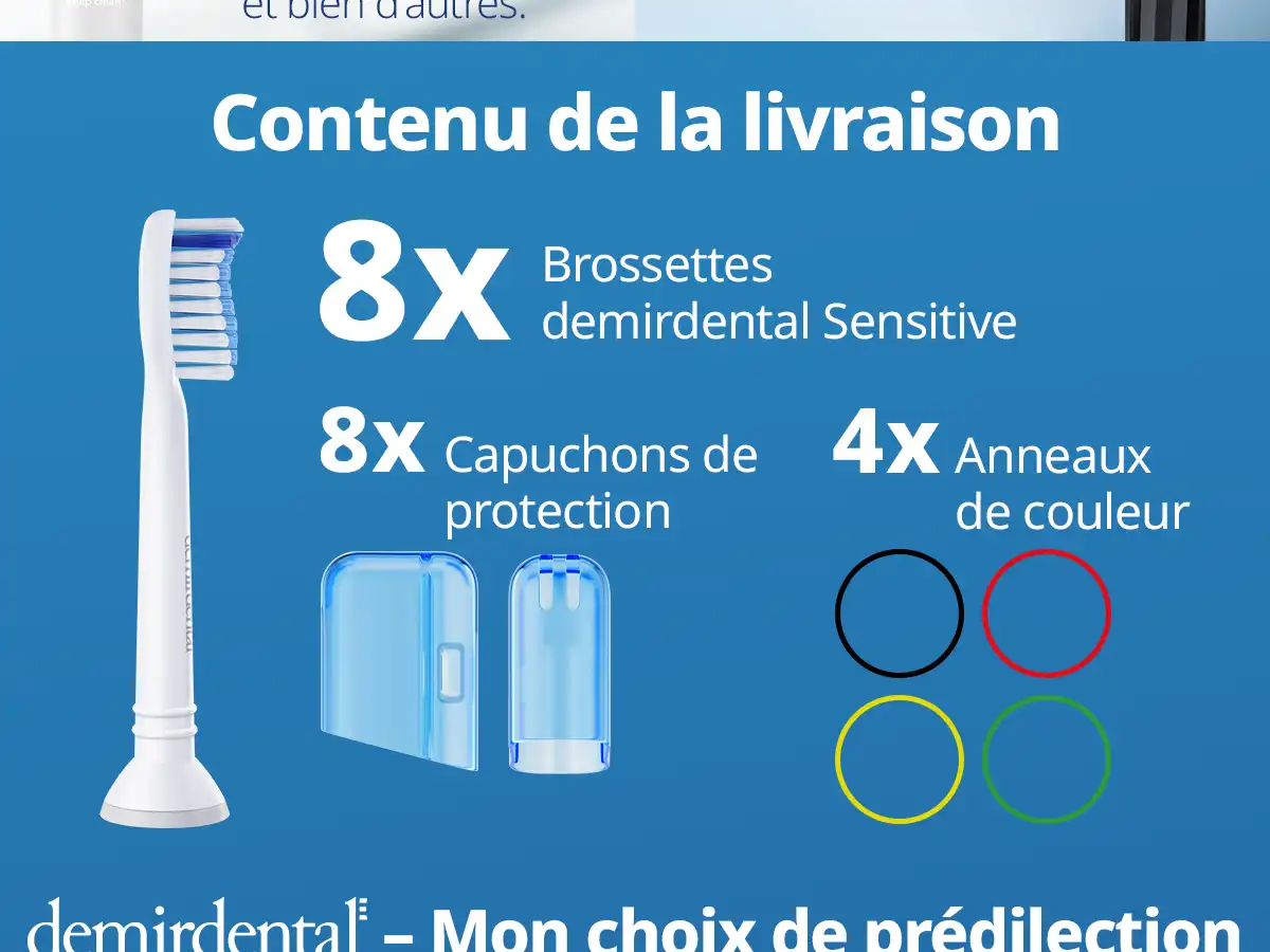 demirdental Medium Aufsütze für Philips Sonicare Ersatzbürsten
