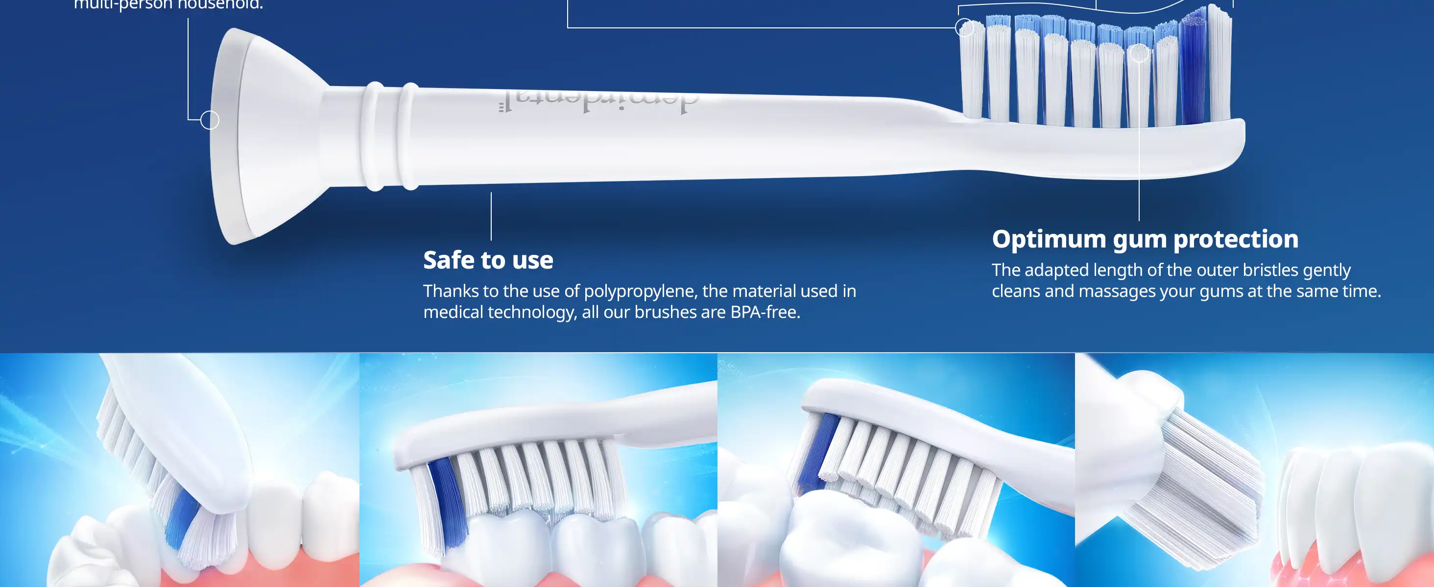 demirdental Medium Aufsütze für Philips Sonicare Ersatzbürsten