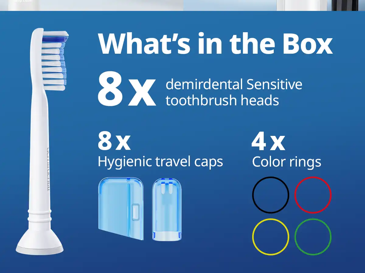 demirdental Medium Aufsütze für Philips Sonicare Ersatzbürsten