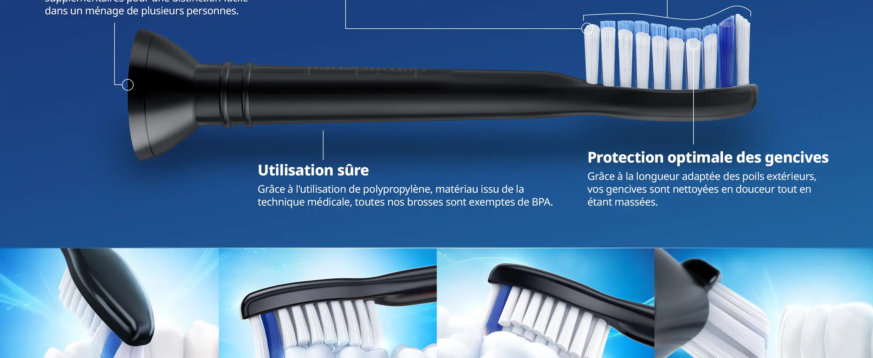 demirdental Medium Aufsütze für Philips Sonicare Ersatzbürsten