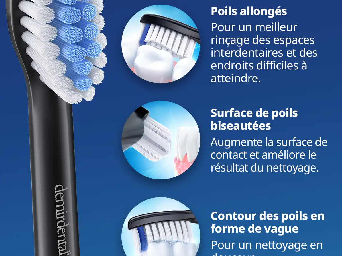 demirdental Medium Aufsütze für Philips Sonicare Ersatzbürsten