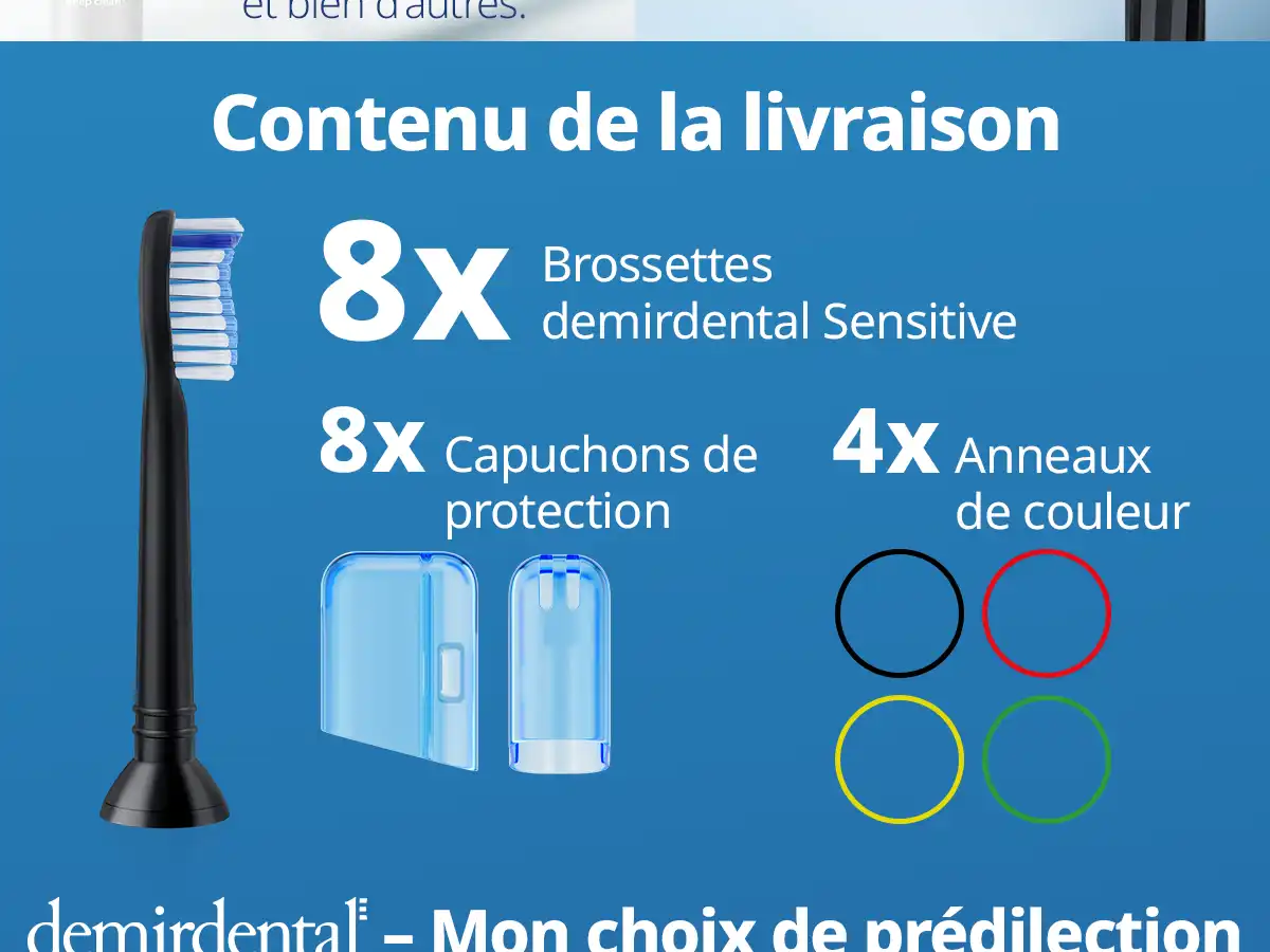 demirdental Medium Aufsütze für Philips Sonicare Ersatzbürsten