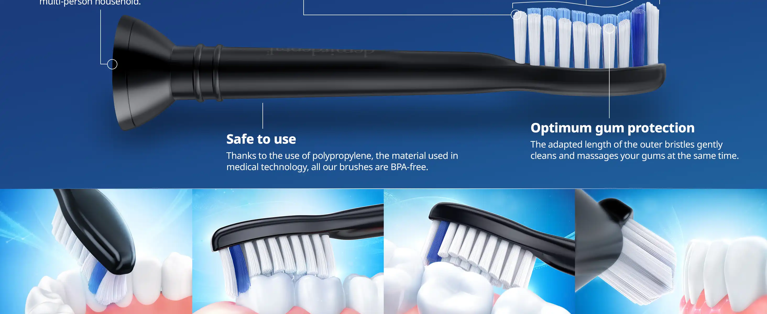demirdental Medium Aufsütze für Philips Sonicare Ersatzbürsten