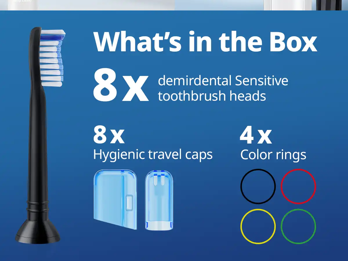 demirdental Medium Aufsütze für Philips Sonicare Ersatzbürsten
