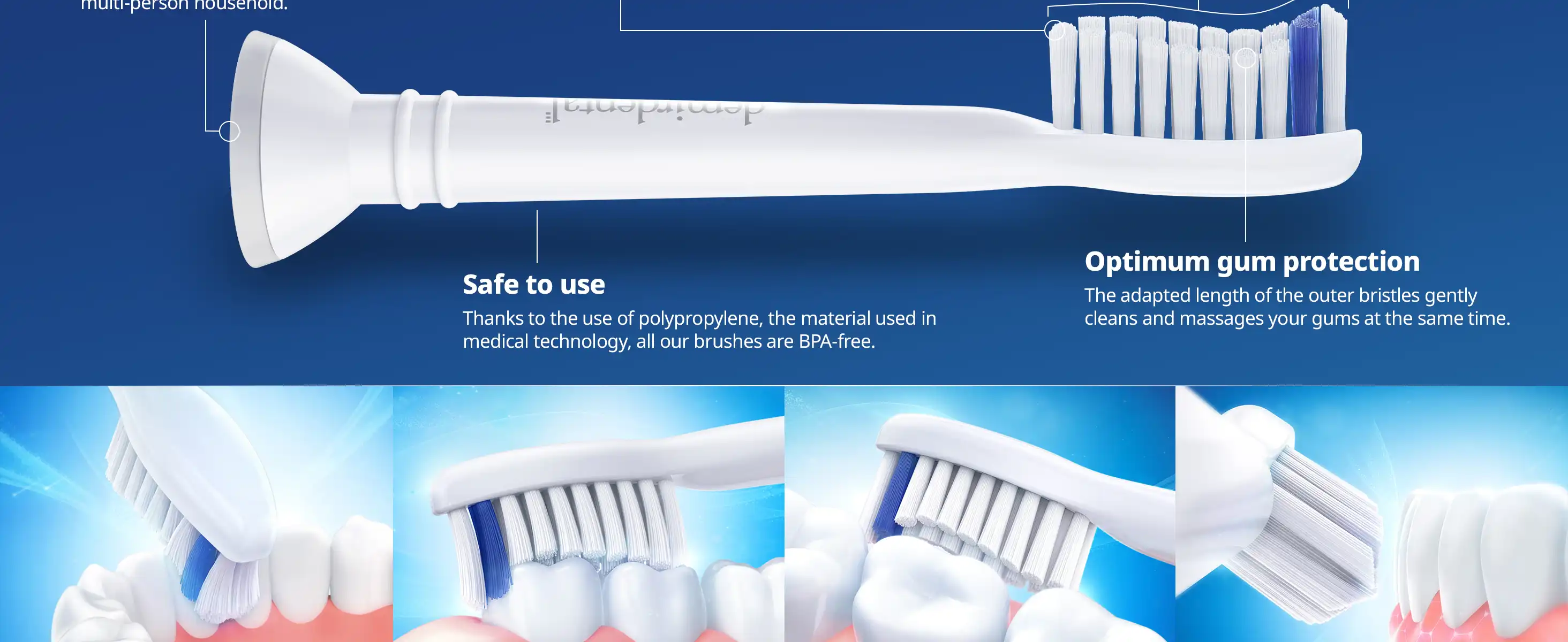 demirdental Medium Aufsütze für Philips Sonicare Ersatzbürsten