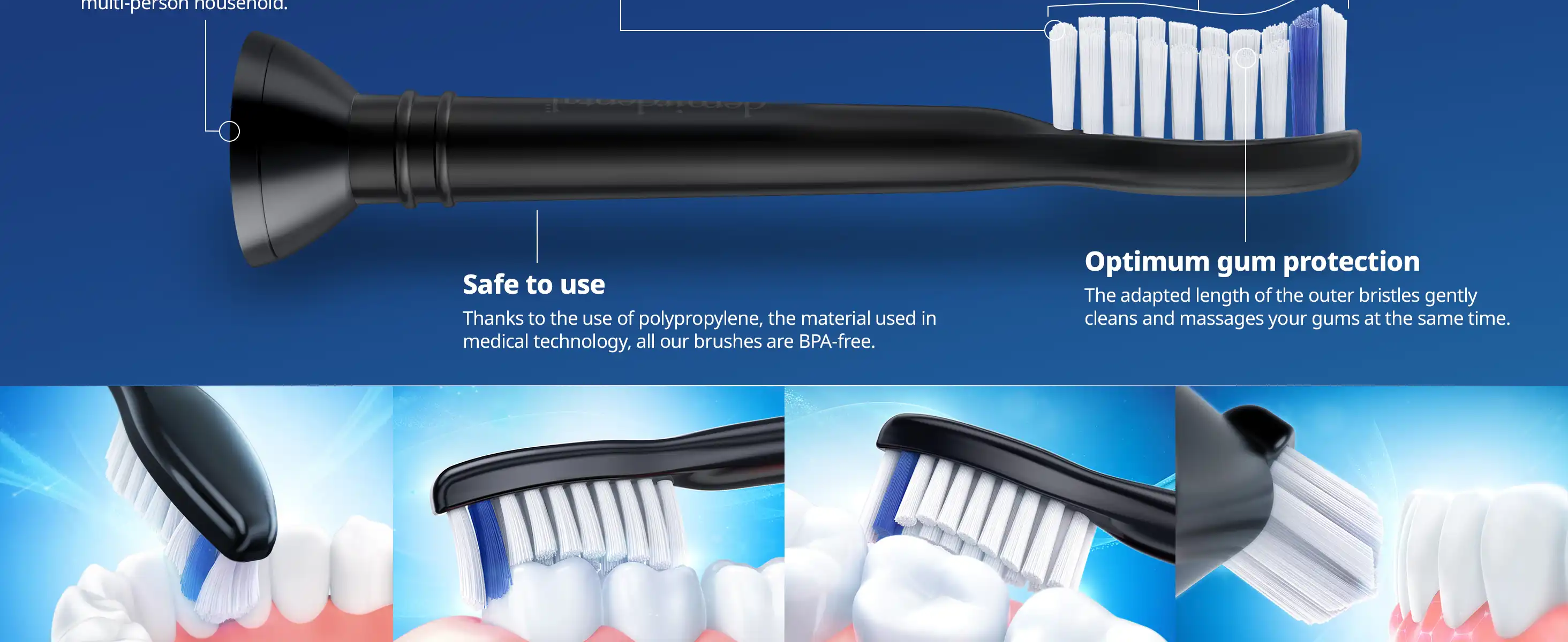 demirdental Medium Aufsütze für Philips Sonicare Ersatzbürsten