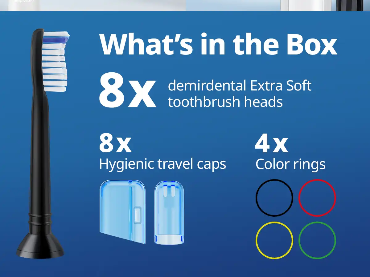 demirdental Medium Aufsütze für Philips Sonicare Ersatzbürsten