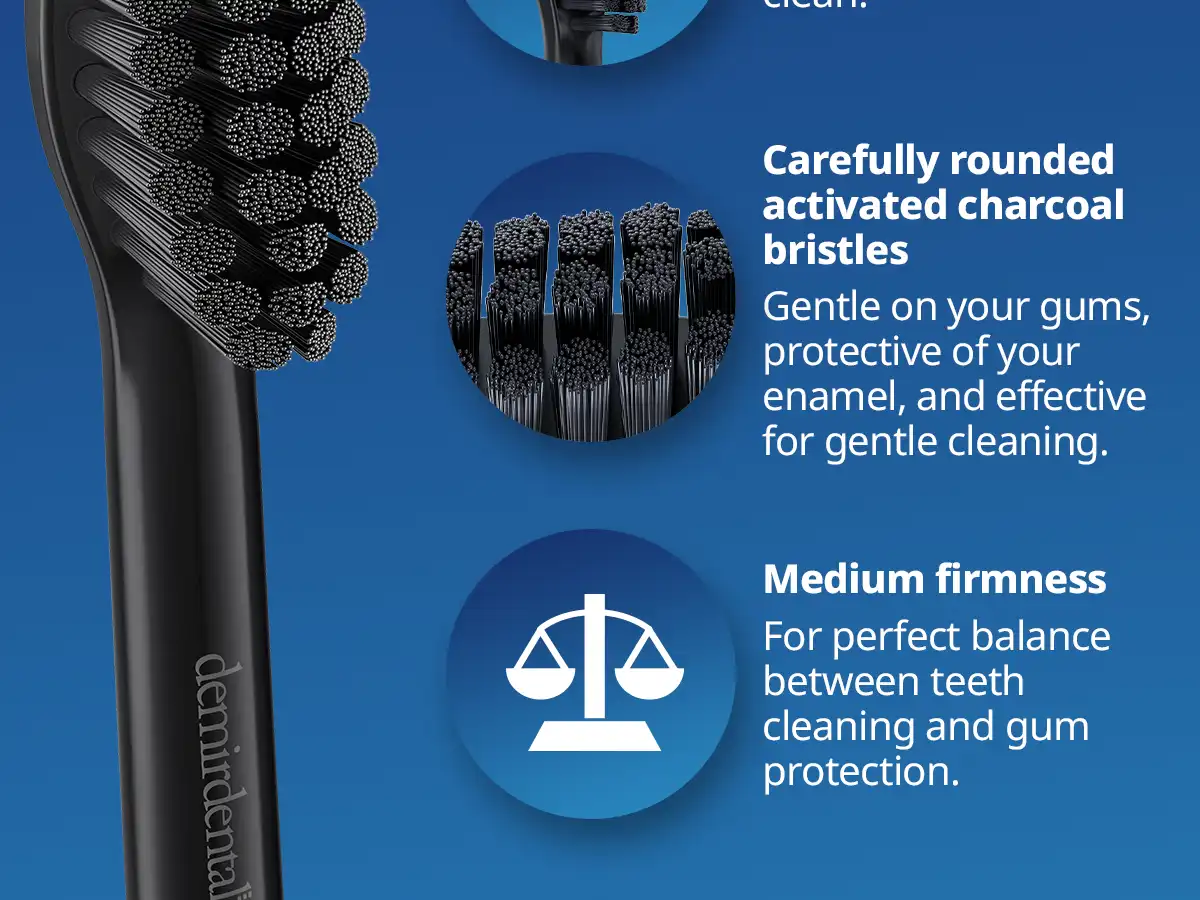 demirdental Medium Aufsütze für Philips Sonicare Ersatzbürsten