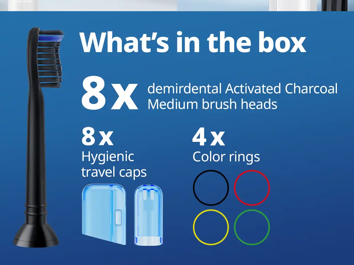 demirdental Medium Aufsütze für Philips Sonicare Ersatzbürsten