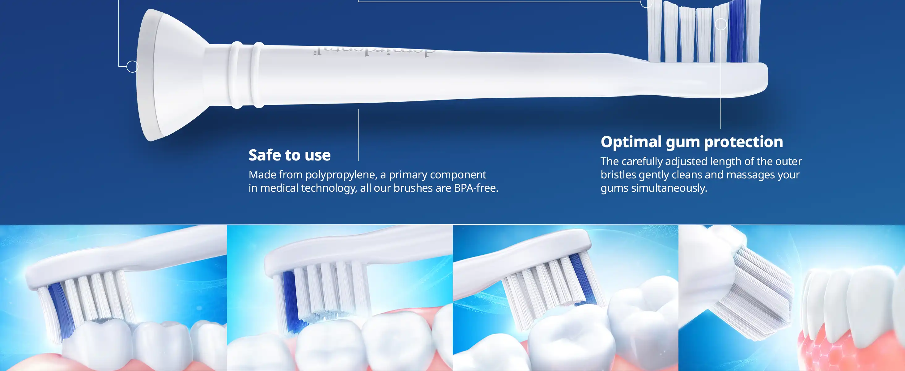 demirdental Medium Aufsütze für Philips Sonicare Ersatzbürsten